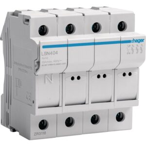 Hager- Separator Port fuzibil 4P (3P+N),  25A, AC, 8x32mm, 4M