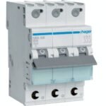 Hager MCB- Disjunctor 3P,  6A,  6kA, curbă B, 3M, QuickConnect