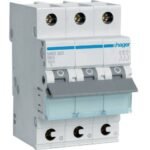 Hager MCB- Disjunctor 3P, 63A,  6kA, curbă B, 3M, QuickConnect