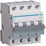 Hager MCB- Disjunctor 4P (3P+N), 63A,  6kA, curbă B, 4M, QuickConnect