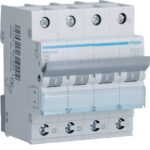 Hager MCB- Disjunctor 4P (3P+N), 40A,  6kA, curbă B, 4M, QuickConnect