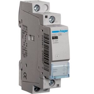 Hager- Contactor 1P, 25A, 230V, 1NI, 1M