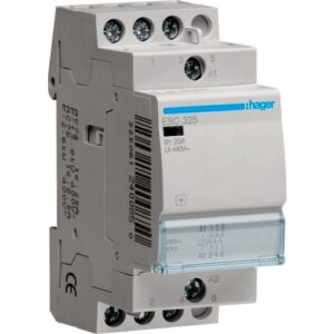 Hager- Contactor 3P, 25A, 230V, 3ND, 2M
