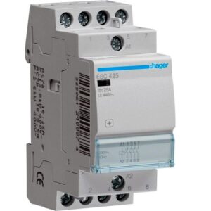 Hager- Contactor 4P, 25A, 230V, 4ND, 2M