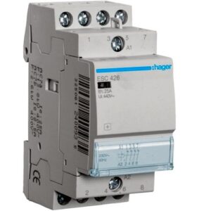 Hager- Contactor 4P, 25A, 230V, 4NI, 2M