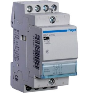 Hager- Contactor 4P, 25A, 230V, 3ND+1NI, silentios, 2M