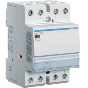 Hager- Contactor 4P, 40A, 230V, 2ND+2NI, 3M