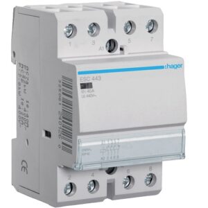 Hager- Contactor 4P, 40A, 230V, 3ND+1NI, 3M