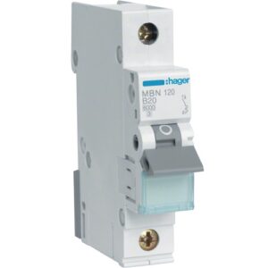 Hager MCB- Disjunctor 1P, 20A,  6kA, curba B, 1M, Bi-Connect