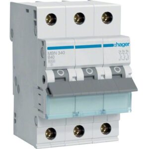 Hager MCB- Disjunctor 3P, 40A,  6kA, curba B, 3M, Bi-Connect