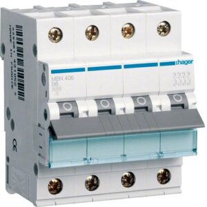 Hager MCB- Disjunctor 4P,  6A,  6kA, curba B, 4M, Bi-Connect