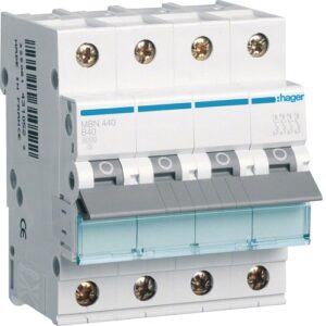 Hager MCB- Disjunctor 4P, 40A,  6kA, curba B, 4M, Bi-Connect