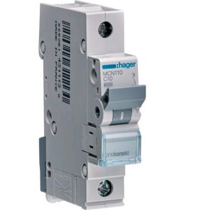 Hager MCB- Disjunctor 1P, 10A,  6kA, curba C, 1M, Bi-Connect