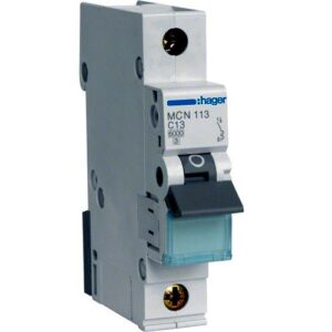 Hager MCB- Disjunctor 1P, 13A,  6kA, curba C, 1M, Bi-Connect
