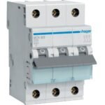 Hager MCB- Disjunctor 3P,  3A,  6kA, curba C, 3M, Bi-Connect