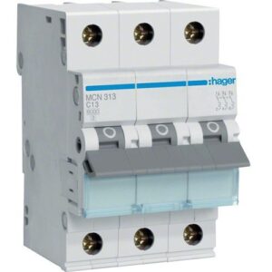 Hager MCB- Disjunctor 3P, 13A,  6kA, curba C, 3M, Bi-Connect