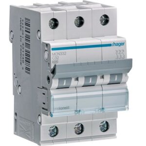 Hager MCB- Disjunctor 3P, 32A,  6kA, curba C, 3M, Bi-Connect
