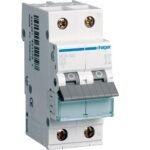 Hager MCB- Disjunctor 2P (1P+N), 25A,  6kA, curba C, 2M, Bi-Connect