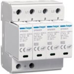 Descărcător supratensiune 4P T2 65kA contact semnalizare, Hager | SPB465R