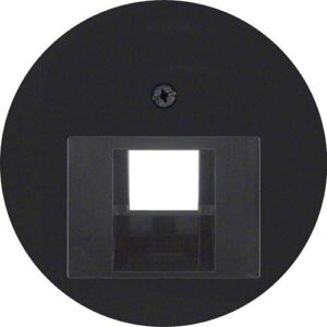 Berker- Tasta Frontala Priza Date, negru lucios, R.1/R.3/R.Classic