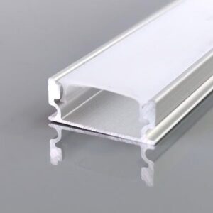 Profil Banda LED 6,5x16,7x2000, Aluminiu, cu dispersor, aparent, IP44, PLUS