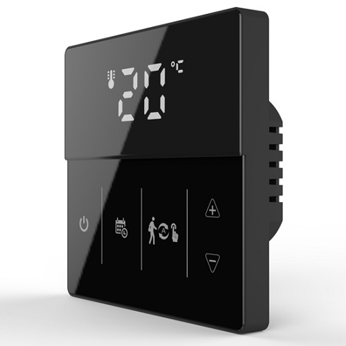 Termostat Saptamanal Digital, WiFi, incastrat, Black - imagine 2