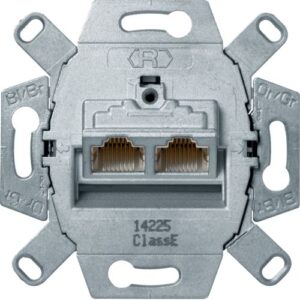 Berker- Priza date 2 x RJ45 (mecanism), Cat.6 Class E,  8 pini, ecranata