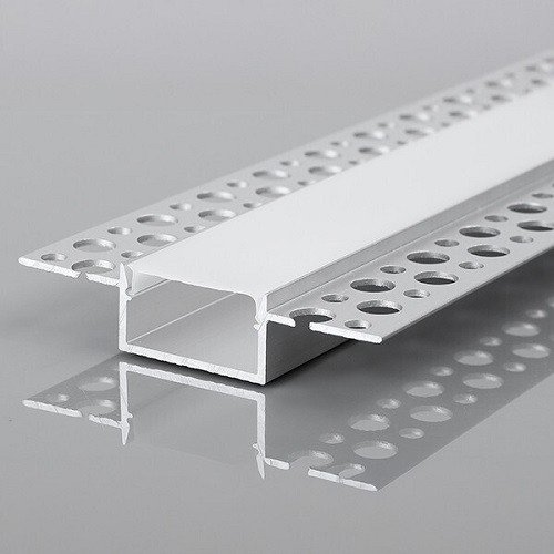 Profil Banda LED 12,5x23,6x2000, Aluminiu, cu dispersor, incastrat gips-carton, IP44, PLUS