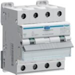 Hager RCBO- Disjunctor diferential 4P, 10A, 300mA, curba C,  6kA, tip AC, 4M