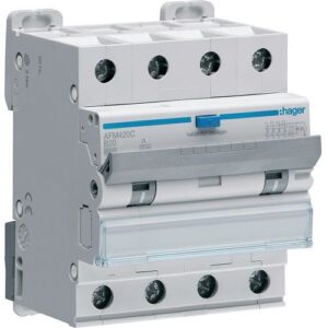 Hager RCBO- Disjunctor diferential 4P, 20A, 300mA, curba B, 6kA, tip A, 4M
