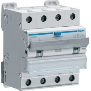 Hager RCBO- Disjunctor diferential 4P, 40A, 300mA, curba B, 6kA, tip A, 4M