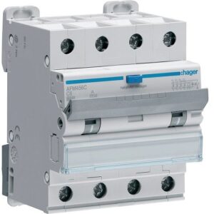Hager RCBO- Disjunctor diferential 4P, 6A, 300mA, curba C, 6kA, tip A, 4M