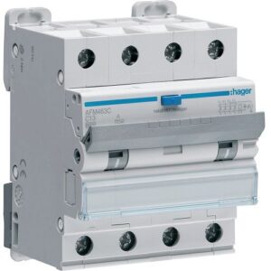 Hager RCBO- Disjunctor diferential 4P, 13A, 300mA, curba C, 6kA, tip A, 4M