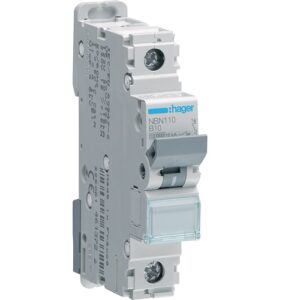 Hager MCB- Disjunctor 1P, 10A, 10kA, curba B, 1M, Bi-Connect