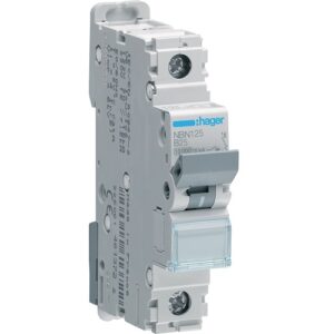 Hager MCB- Disjunctor 1P, 25A, 10kA, curba B, 1M, Bi-Connect
