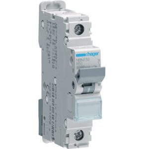 Hager MCB- Disjunctor 1P, 50A, 10kA, curba B, 1M, Bi-Connect