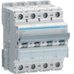 Hager MCB- Disjunctor 4P, 25A, 10kA, curba B, 4M, Bi-Connect