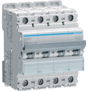 Hager MCB- Disjunctor 4P, 25A, 10kA, curba B, 4M, Bi-Connect