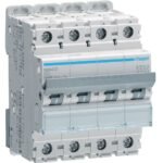 Hager MCB- Disjunctor 4P, 32A, 10kA, curba B, 4M, Bi-Connect