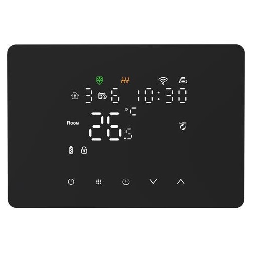 Termostat Saptamanal Digital, WiFi, aparent, Black