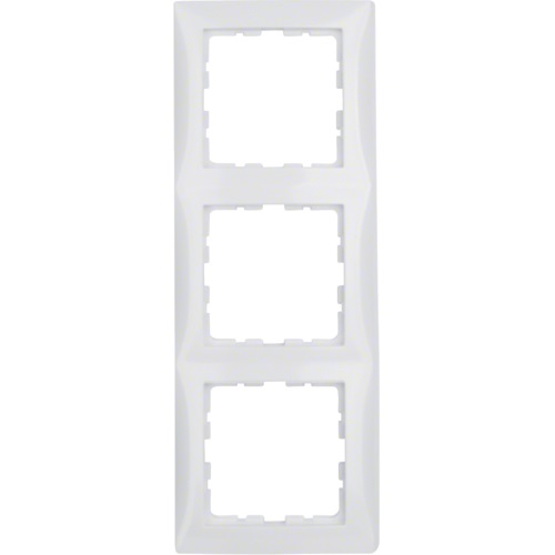 Berker S.1- Rama 3 aparate, alb polar lucios