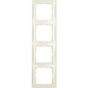 Berker S.1- Rama 4 aparate, alb lucios