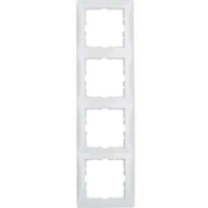 Berker S.1- Rama 4 aparate, alb polar lucios