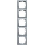 Berker S.1- Rama 5 aparate, aluminiu mat