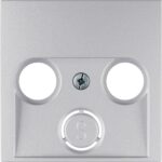 Berker- Tasta Frontala Priza R-TV-SAT, aluminiu mat, S.1/B.3/B.7