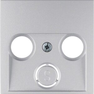 Berker- Tasta Frontala Priza R-TV-SAT, aluminiu mat, S.1/B.3/B.7
