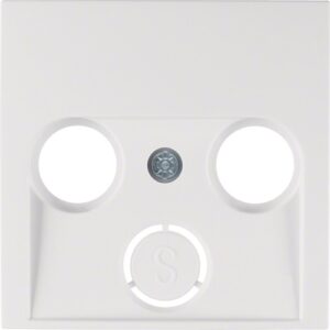 Berker- Tasta Frontala Priza R-TV-SAT, alb polar mat, S.1/B.3/B.7