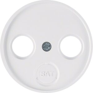 Berker- Tasta Frontala Priza R-TV-SAT, alb polar lucios, R.1/R.3/R.Classic