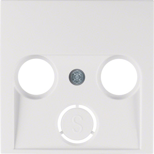 Berker- Tasta Frontala Priza R-TV-SAT, alb polar lucios, S.1/B.3/B.7