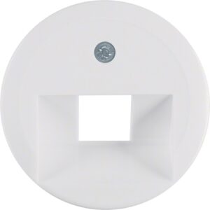 Berker- Tasta Frontala Priza Date, alb polar lucios, Serie 1930 Porzellan/1930/Glass